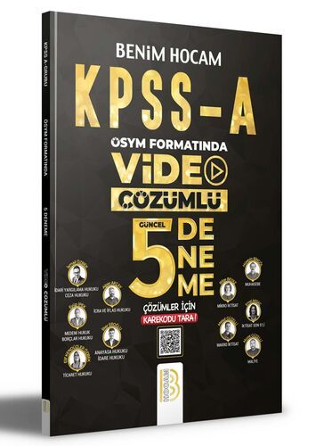 Benim Hocam Yayınları KPSS A Grubu ÖSYM Formatında Video Çözümlü 5 Deneme