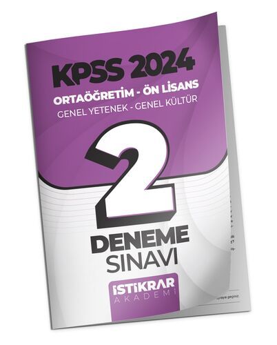 İstikrar Akademi KPSS 2024 Ortaöğretim-Ön Lisans Genel Yetenek - Genel Kültür 2 Deneme Sınavı