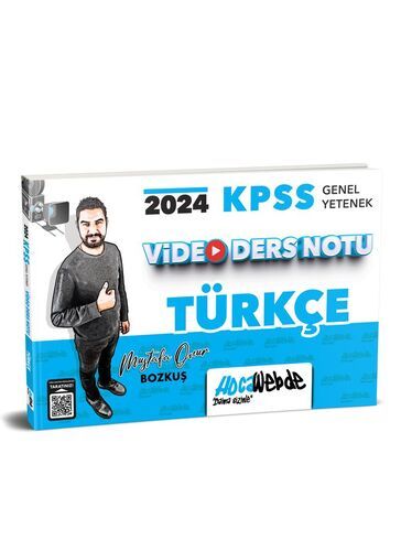 HocaWebde Yayınları 2024 KPSS Genel Yetenek  Türkçe Video Ders Notu