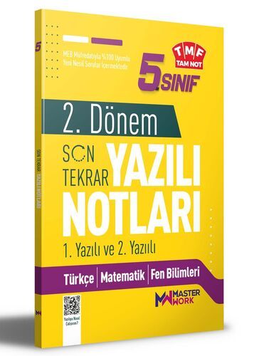 Master Work Yayınları 5.Sınıf 2.Dönem 1. VE 2. Yazılı Notları