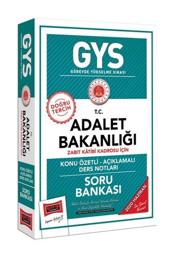 Yargı Yayınları GYS T.C. Adalet Bakanlığı Zabıt Katibi Kadrosu İçin Konu Özetli Soru Bankası