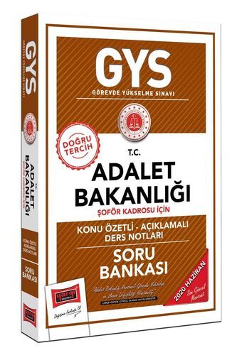 Yargı Yayınları GYS T.C. Adalet Bakanlığı Şoför Kadrosu İçin Konu Özetli Soru Bankası