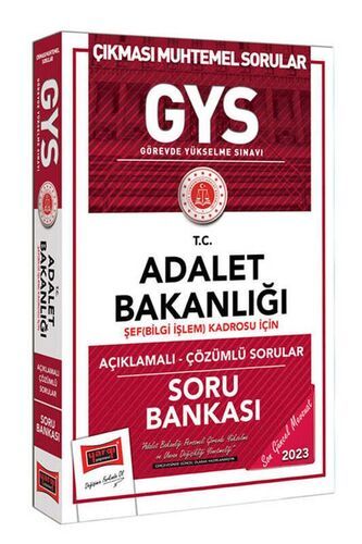 Yargı Yayınları 2023 GYS Adalet Bakanlığı GYS Şef (Bilgi İşlem) Kadrosu İçin Açıklamalı Soru Bankası