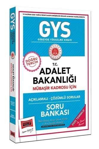 Yargı Yayınları GYS T.C. Adalet Bakanlığı Mübaşir Kadrosu İçin Açıklamalı Soru Bankası