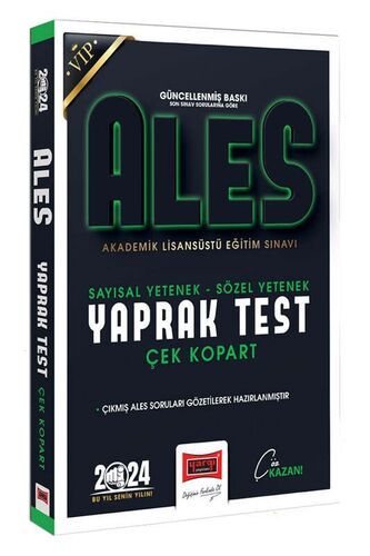 Yargı Yayınları 2024 ALES Vip Sayısal-Sözel Yetenek Çek Kopart Yaprak Test