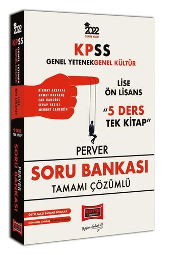 Yargı Yayınları 2022 KPSS GY GK Lise Ön Lisans 5 Ders Tek Kitap Perver Tamamı Çözümlü Soru Bankası