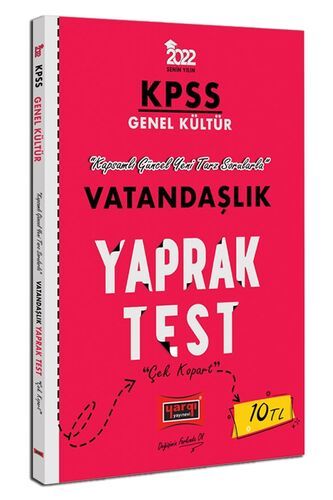 Yargı Yayınları 2022 KPSS Lisans GK Vatandaşlık Yaprak Test