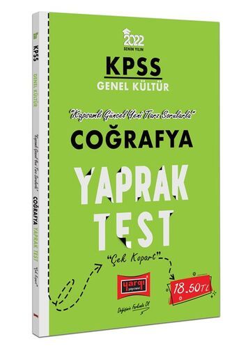 Yargı Yayınları 2022 KPSS Lisans GK Coğrafya Yaprak Test