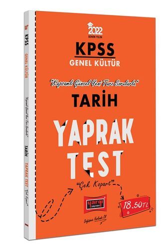 Yargı Yayınları 2022 KPSS Lisans GK Tarih Yaprak Test