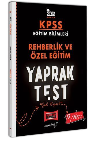 Yargı Yayınları 2022 KPSS Eğitim Bilimleri Rehberlik ve Özel Eğitim Yaprak Test