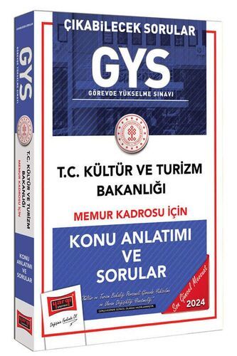 Yargı Yayınları 2024 GYS Kültür ve Turizm Bakanlığı Memur Kadrosu İçin Konu Anlatımı ve Sorular