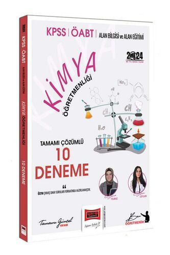 Yargı Yayınları 2024 ÖABT Kimya Tamamı Çözümlü 10 Deneme Sınavı