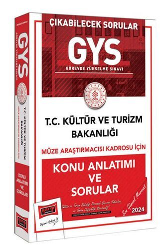 Yargı Yayınları 2024 GYS T.C Kültür ve Turizm Bakanlığı Müze Araştırmacısı Kadrosu İçin Konu Anlatımı ve Sorular