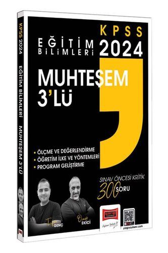 Yargı Yayınları 2024 Eğitim Bilimleri Muhteşem 3lü Ölçme ve Değerlendirme - Öğretim İlke ve Yöntemleri - Program Geliştirme Çözü