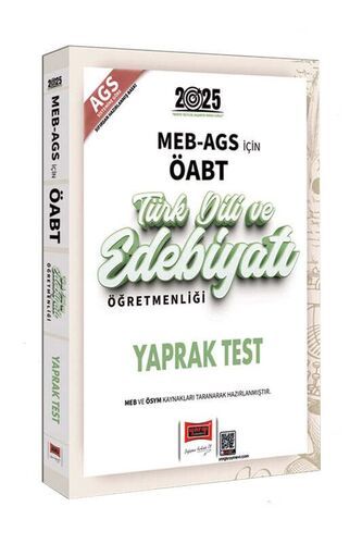 Yargı Yayınları 2025 MEB-AGS ÖABT Türk Dili ve Edebiyatı Öğretmenliği Yaprak Test