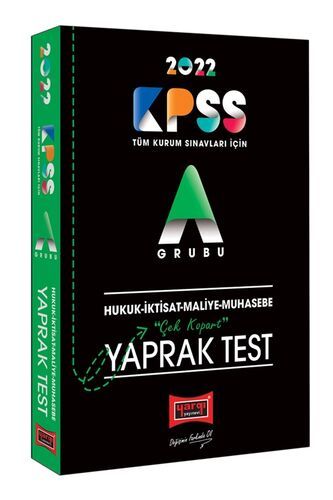 Yargı Yayınları 2022 KPSS A Hukuk İktisat Maliye Muhasebe Çek Kopart Yaprak Test