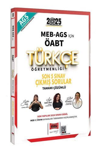 Yargı Yayınları 2025 MEB-AGS ÖABT Türkçe Öğretmenliği Son 5 Sınav Çıkmış Sorular