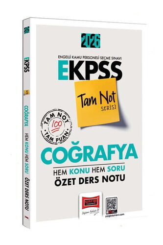 Yargı Yayınları 2026 E-KPSS Tam Not Serisi Coğrafya Hem Konu Hem Soru Özet Ders Notu