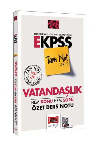 Yargı Yayınları 2026 E-KPSS Tam Not Serisi Vatandaşlık Hem Konu Hem Soru Özet Ders Notu