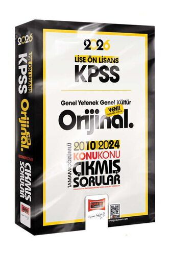 Yargı Yayınları 2026 KPSS Lise-Ön Lisans GK-GY Orijinal 2010-2024 Konu Konu Çıkmış Sorular
