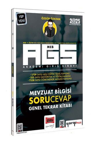 Yargı Yayınları 2025 MEB-AGS Mevzuat Bilgisi Soru-Cevap Genel Tekrar Kitabı (Özgür Özkınık)