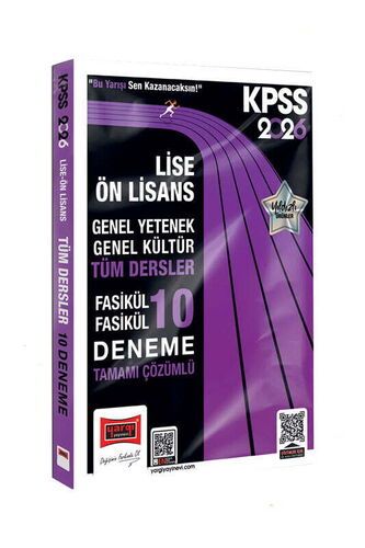 Yargı Yayınları 2026 KPSS GK-GY Lise Ön Lisans Tüm Dersler Fasikül Fasikül Tamamı Çözümlü 10 Deneme