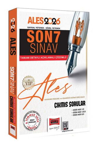 Yargı Yayınları 2026 ALES VİP Sayısal-Sözel Yetenek Son 7 Sınav Çıkmış Sorular (6 Temmuz Dahil)
