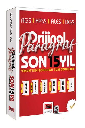 Yargı Yayınları 2026 KPSS AGS ALES DGS Orijinal Paragraf 15 Yıl Çıkmış Sorular
