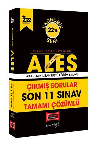 Yargı Yayınları 2022 ALES Ekonomik Seri Tamamı Çözümlü Son 11 Sınav Çıkmış Sorular