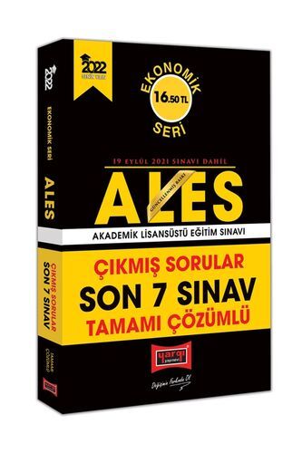 Yargı Yayınları 2022 ALES Ekonomik Seri Son 7 Sınav Tamamı Çözümlü Çıkmış Sorular