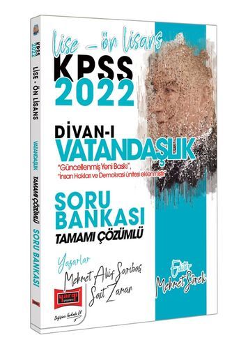Yargı Yayınları 2022 KPSS Lise Ön Lisans Divanı Vatandaşlık Tamamı Çözümlü Soru Bankası