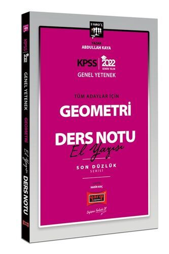 Yargı Yayınları 2022 KPSS Lisans Genel Yetenek Tüm Adaylar İçin Son Düzlük 5 Yargıç Serisi Geometri El Yazısı Ders Notu