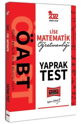 Yargı Yayınları 2022 ÖABT Lise Matematik Öğretmenliği Yaprak Test