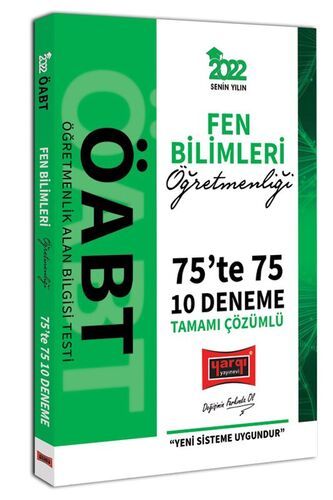 Yargı Yayınları 2022 ÖABT Fen Bilimleri Öğretmenliği 75te 75 Tamamı Çözümlü 10 Deneme