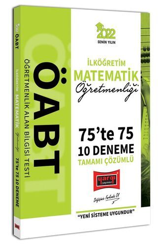 Yargı Yayınları 2022 ÖABT İlköğretim Matematik Öğretmenliği 75te 75 Tamamı Çözümlü 10 Deneme