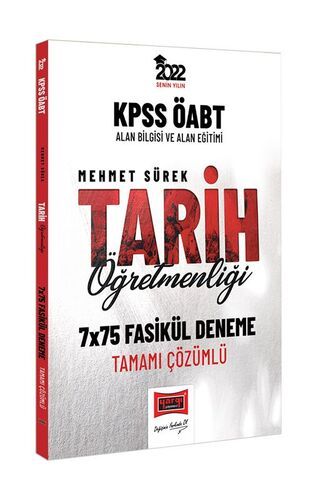 Yargı Yayınları 2022 KPSS ÖABT Tarih Öğretmenliği Tamamı Çözümlü 7x75 Fasikül Deneme