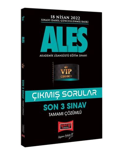 Yargı Yayınları ALES Son 3 Sınav Tamamı Çözümlü Çıkmış Sorular (18 Nisan 2022 Sınavı Dahil)