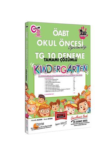 Yargı Yayınları 2022 ÖABT Okul Öncesi Öğretmenliği Kindergarten Tamamı Çözümlü 10 TG Deneme