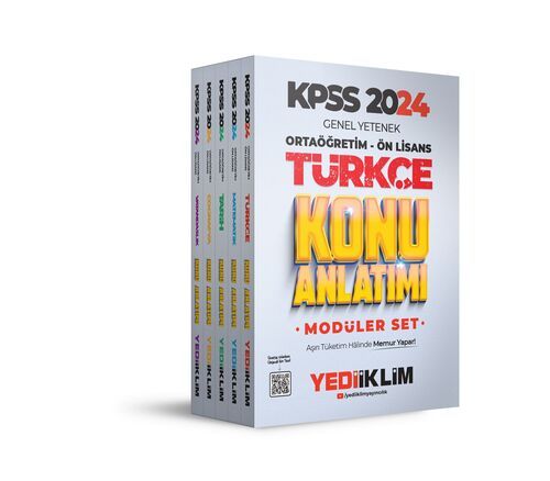 YEDİİİKLİM YAYINLARI 2024 KPSS Ortaöğretim-Önlisans Genel Yetenek Genel Kültür Konu Anlatımlı Modüler Set