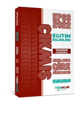 Yediiklim Yayınları 2022 KPSS Eğitim Bilimleri Konularına Göre Tamamı Çözümlü Çıkmış Sorular