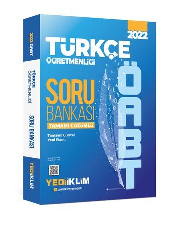 Yediiklim Yayınları 2022 ÖABT Türkçe Öğretmenliği Tamamı Çözümlü Soru Bankası