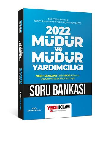 Yediiklim Yayınları 2022 MEB-EKYS MÜDÜR VE MÜDÜR YARDIMCILIĞI SORU BANKASI-E.KESEKLER
