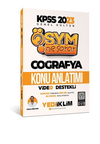Yediiklim Yayınları 2023 KPSS Genel Kültür Ösym Ne Sorar Coğrafya Video Destekli Konu Anlatımı