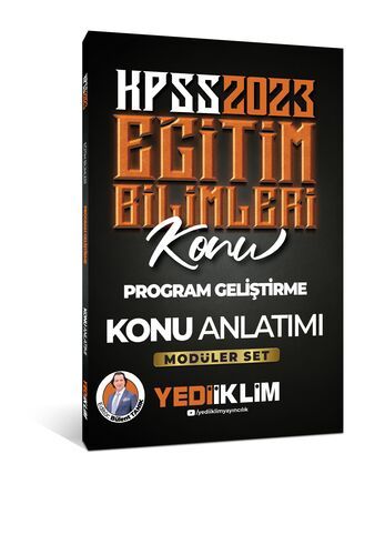 Yediiklim Yayınları 2023 KPSS Eğitim Bilimleri Program Geliştirme Konu Anlatımı (Modüler Set İçerisindeki)