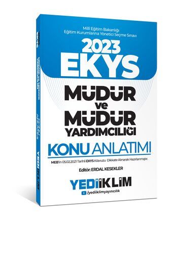 Yediiklim Yayınları 2023 MEB EKYS Müdür ve Müdür Yardımcılığı Konu Anlatımı