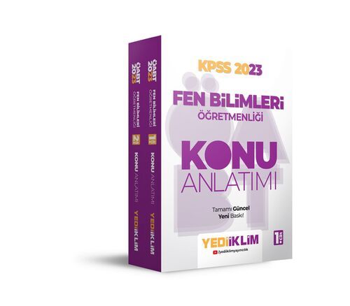 Yediiklim Yayınları 2023 ÖABT Fen Bilimleri Öğretmenliği Konu Anlatım Seti (2 Cilt)