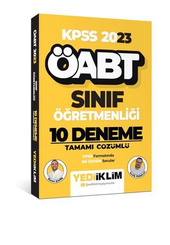 Yediiklim Yayınları 2023 ÖABT Sınıf Öğretmenliği 10 Deneme Tamamı Çözümlü