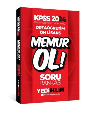 Yediiklim Yayınları 2024 KPSS Ortaöğretim-Önlisans Memur Ol Soru Bankası