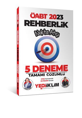 Yediiklim Yayınları 2023 ÖABT Rehberlik Nokta Atışı 5 Deneme Tamamı Çözümlü