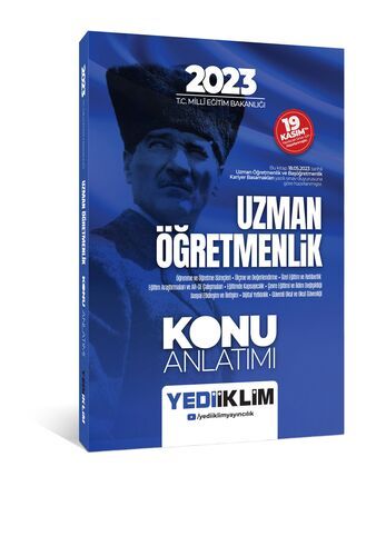 Yediiklim Yayınları 2023 T.C. Millî Eğitim Bakanlığı Uzman Öğretmenlik Konu Anlatımı